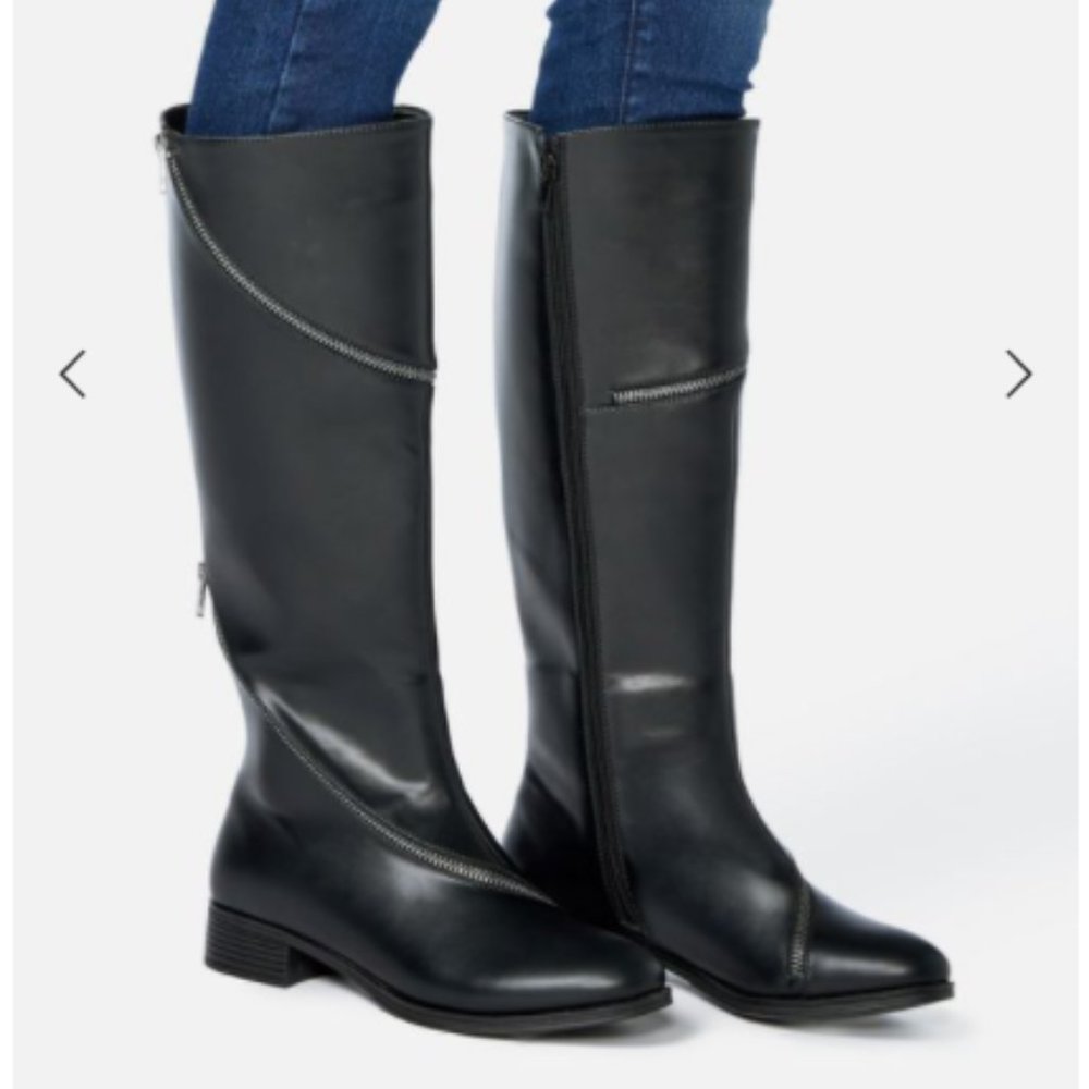 Black Zipper Boot